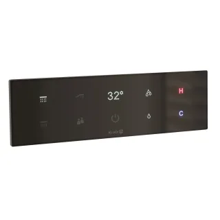 KLUDI-Touch, Tronic Elektronisches Unterputz-Thermostat Touch Display Schwarz 38310G1-00