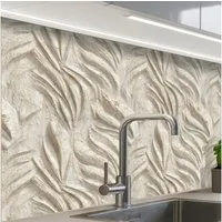 KitchenYeah Küchenrückwand Muster selbstklebend (keine Folie) Textur - Relief - Beige, (1-tlg), Spritzschutz, Küche, Rückwand, Küchenwand, Küchenfront, 30x20 cm