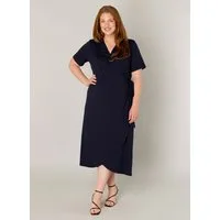 Base Level Curvy Wickelkleid Abbie Weich fließende Viskose-Mischqualität