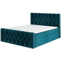 A&J MöbelLand GmbH Boxspringbett ARI mit 2 Bettkästen und Topper. (Boxspringbett mit Bettkasten und gepolstertem Kopfteil. Inclusive Topper!, Kostenlose Lieferung! TOP ANGEBOT), Länge 216 cm Höhe 106 cm