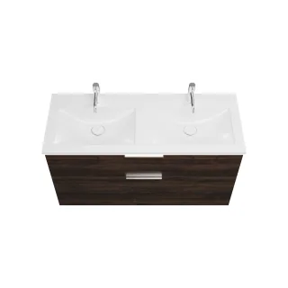 Burgbad Mineralguss Waschtisch-Set Eqio Marone Dekor Trüffel/Alpinweiss, SEZF122F2012C0001 SEZF122F2012C0001