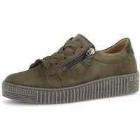 Gabor Plateausneaker Freizeitschuh, Halbschuh, Schnürschuh mit dezentem Fersenbesatz