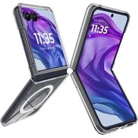Wigento Handyhülle Für Motorola Razr 60 Ultra / Razr Ultra 2025 MagSafe Hülle Transparent, MagSafe kompatibel