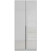 OTTO home Drehtürenschrank Kleiderschrank Kleiderschränke Schrank Garderobe AGORDO mit Glasfront (in zwei Griff-Farben, Breiten 91-405 cm) durchdachte Innenausstattung, in 8 Breiten und 2 Höhen MADE IN GERMANY
