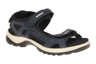 Ecco 06956302038 Damen Sandale marine Nubuck Receptor Gummisohle