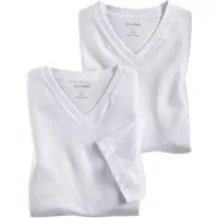 OLYMP T-Shirt Casual (Packung, 2-tlg., 2er) mit Ton-in-Ton Logostickerei am Ärmel