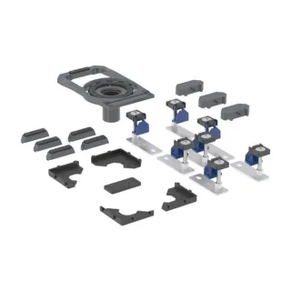 Geberit Duofix Duschwannenablauf 551560001 mit 7 Füßen, stockwerksdurchdringende Installation