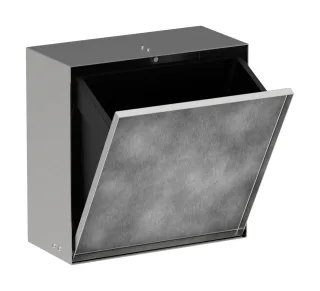 Hansgrohe Einbau Abfalleimer XtraStoris Rock 300/300/140 Edelstahl gebürstet, 56090800 56090800