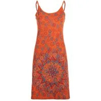 Vishes Sommerkleid Trägerkleid Damen Bedruckt Mandala Blüten Jersey Baumwolle Alternative Mode, Boho, Hippie, Ethno, Festival