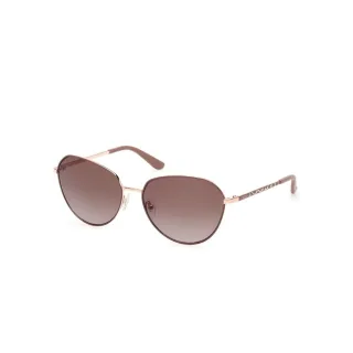 Beige Metallsonnenbrille