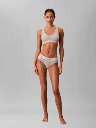 LIGHTLY LINED TRAINGLE BRALETTE grey heather - Gr. - XS