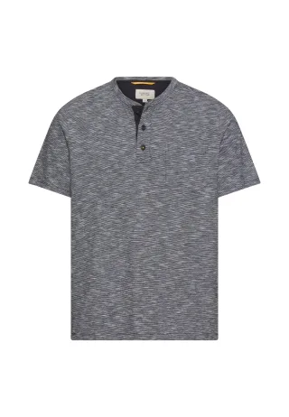 camel active - T-Shirt mit Knopfleiste dark navy - Gr. - 3XL