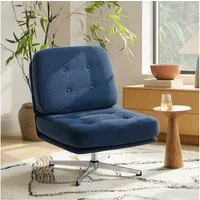 HOMCOM Relaxsessel breiter Loungesessel (Moderner Polsterstuhl, 1-St., Sessel), 360° drehbar, extra breiter Sitz