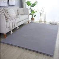 SIMPEX24 Teppich Unicolor - Einfarbig, Läufer, Höhe: 20 mm, Teppich Wohnzimmer Einfarbig Shaggy Modern Flauschiger Felloptik Weich