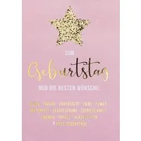 Perleberg Grußkarten Geburtstag - Bling Bling - Glückwunschkarte im Format 11,5x17cm mit