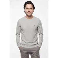 FYNCH-HATTON Rundhalspullover mit Logo Stickerei