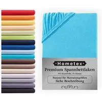 Hometex Premium Textiles Spannbettlaken Premium Boxspringbett Spannbetttuch ideal für Wasserbett und Matratzen, Jersey, Gummizug: Rundumgummizug, Spannbettlaken Premium Qualität 190 g/m², Gekämmte Baumwolle