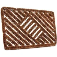 HANSE Home Fußmatte Grid Brushes Mat, Türmatte, rechteckig, Höhe: 33 mm, Gitter, Robust, Bürsten, Innen, Außen, Schmutzabtreter, Wetterfest