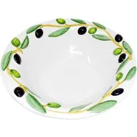 Lashuma Müslischüssel Olive, Keramik, (1-tlg), Italienische Dessertschüssel rund 26 cm Ø
