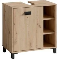 byLIVING Waschbeckenunterschrank Wellness (1-St) 60cm Waschbeckenunterschrank mit Metallgriff und viel Stauraum.
