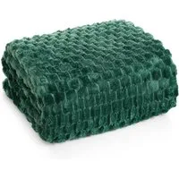 Wohndecke CINDY/6, Design91, Tolle Struktur, Waffelmuster, Weich, Karierte Decke, Karomuster