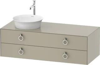 Duravit White Tulip Konsolenwaschtischunterbau wandhängend Taupe Seidenmatt 1300x550x408 mm - WT4992 WT4992L6060