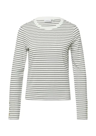 comma - T-Shirt weiß|schwarz - Gr. - 34