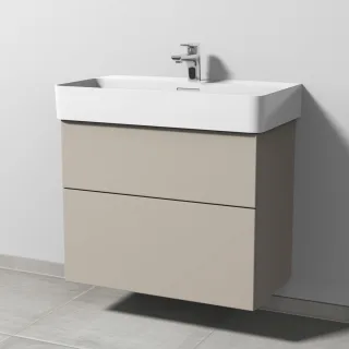 Sanipa 3way Waschtischunterbau zu Laufen VAL Waschtisch mit 2 Auszügen, Kaschmir-Matt SP8231U