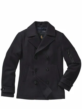 Mey & Edlich Herren Stadtumsegler-Jacke Blau Obermaterial: 70 % Wolle, 30 % Polyester