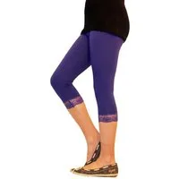 SYS Caprileggings Mädchen Kinder Leggings Leggins Capri 3/4 Spitze Hose kurz Baumwolle