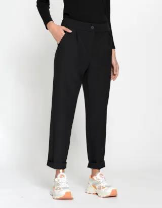 GANG Damen Hosen 94STELLA CROPPED - relaxed fit Hose black
