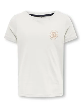KIDS ONLY - KOGGRIZELDA LIFE S/S PRINTED TEE JRS cloud dancer - Gr. - 134/140