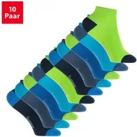 Footstar Kurzsocken Kinder Baumwoll Kurzschaft Socken (10 Paar) Ferse-Spitze