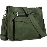 TANTOMI Umhängetasche Damen Schultertasche Mittelgroß, Crossbody Bag mit mehreren Fächern, Damen Handtasche Leicht Henkeltasche Schultertasche