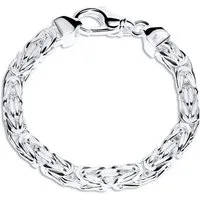 JEWLIX Königsarmband 925 Silberarmband: Königsarmband Silber 7,5mm - Länge wählbar KA0075