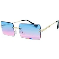 salazar.plus Sonnenbrille Randlos Rechteckig Unisex Rahmenlos Damen Herren leichte Brille