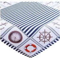 matches21 HOME & HOBBY Tischdecke Tischdecke TERESA maritim Streifen Druck Polyester blau 85 x 85 cm (1-tlg), Pflegeleicht & waschbar bei 30 °C