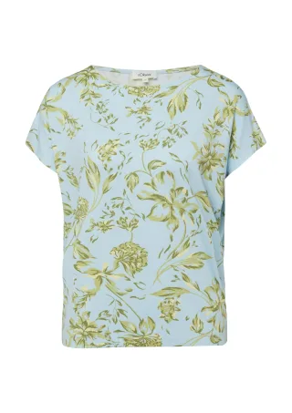 s.Oliver - T-Shirt blau/grün - Gr. - 38