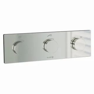Kludi PushTronic Elektronisches Unterputz-Thermostat mit Feinbauset Chrom, 3830005-00 3830005-00