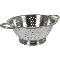 BURI Nudelsieb Edelstahl-Sieb mit Standfuß 24cm Küchensieb Seiher Durchschlag Sieb, Edelstahl