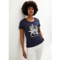 bonprix T-Shirt lockere Passform, Kurzarm-Design, mit maritimem Druck