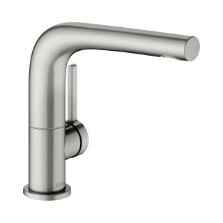 Keuco Waschtischarmatur 150 Edition 400 51505, o. Ablaufgrt., Edelstahl-finish, 51505060100 51505060100