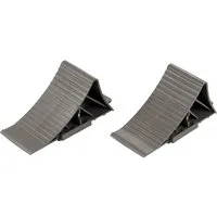 AG Automotive Auffahrrampe 2x Unterlegkeile Autokeile Bremskeile Anhänger PKW grau (1-St)
