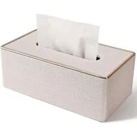 TUWENA Papiertuchbox Kosmetiktücherbox Taschentuchbox aus PU Leder, Kosmetiktücher Box, B×T×H: 25 × 13,3 × 9,5 cm für Büro, Zuhause, Auto, Badezimmer