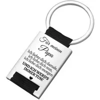 Geschenkehöhle Schlüsselanhänger mit Gravur Schlüsselanhänger mit Gravur "Ich liebe dich & ich werde es immer tun", Erhältlich in 14 Varianten & liebevoller Gravur
