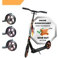 Scoot One Cityroller Höhenverstellbarer Tretroller S2, Kickroller 205mm – Aluminium Roller, klappbar