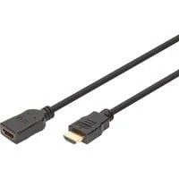 HDMI High Speed mit Ethernet Verlängerungskabel schwarz, 3 Meter