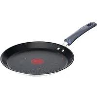 Tefal Bratpfanne Pfannkuchenpfanne Ø 25 cm Spülmaschinenfest Temperaturindikation, Aluminium, antihaftende, mit Titanzusatzmitteln