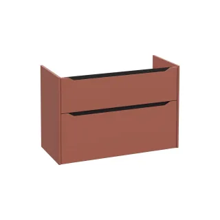 VitrA New Integra Square Waschtischunterschrank mit 2 Vollauszügen 97 x 45 x 65 cm Matt,80259 80259