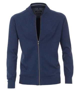 CASAMODA - Strickjacke uni 004440 blau - Gr. - XXL